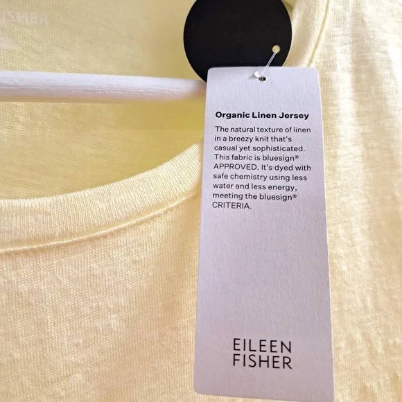 Eileen Fisher Linen Jersey Crew Neck Short Sleeve Tee Shirt Size Large - Picture 7 of 10